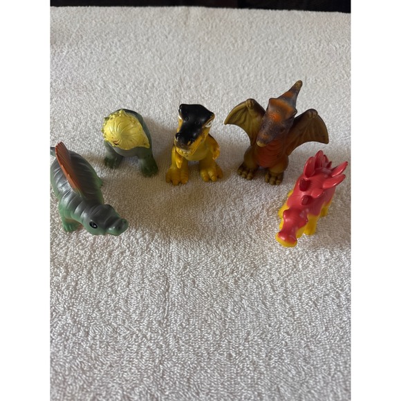 Unbranded Other - Vintage 2007 Dinosaur Toy Figure Lot 5pc T-Rex Stegosaurus‎ Pterodactyl